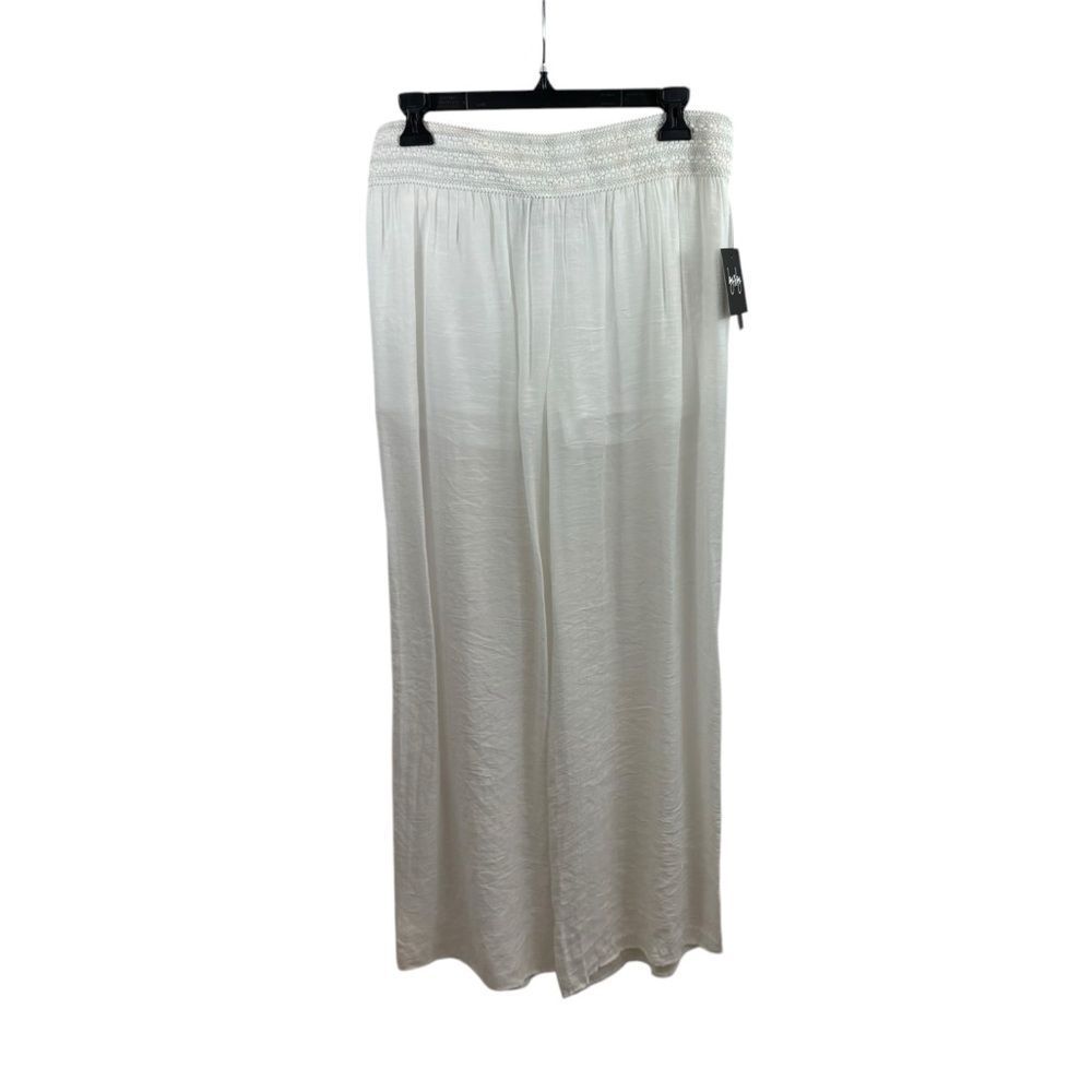 Ladies Brand New with Tags By & By White Lined Lightweight Pants Size Large
